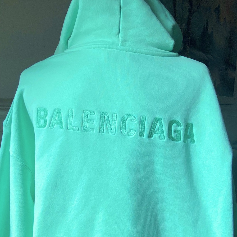 Balenciaga Unisex Sweatshirt | Mint Green Hoodie